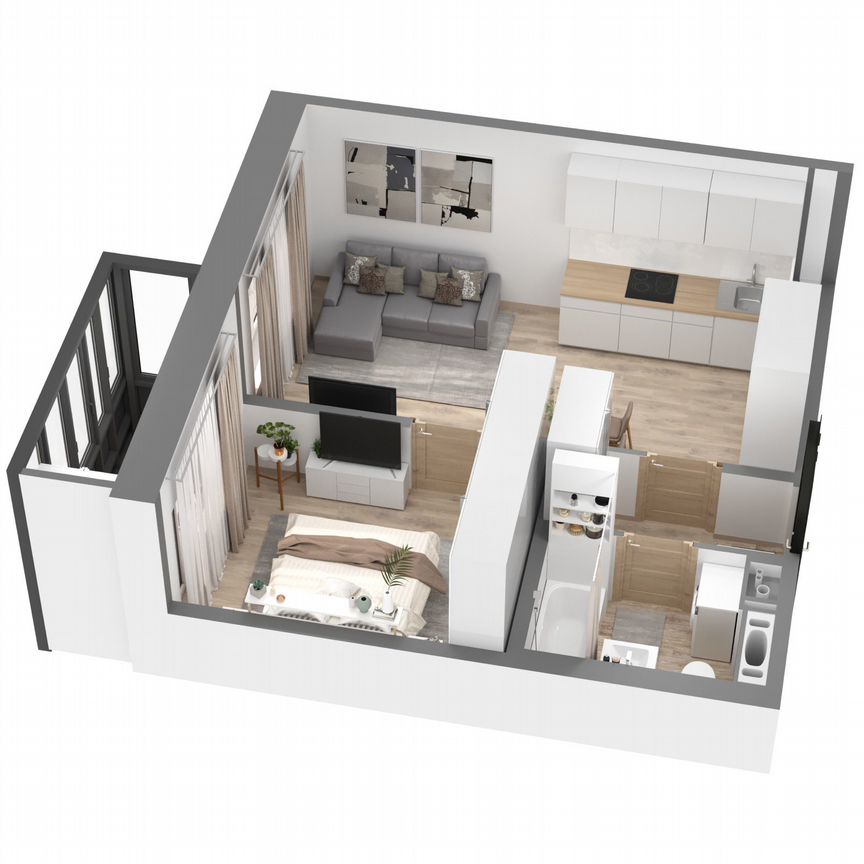 1-к. квартира, 41,3 м², 3/23 эт.