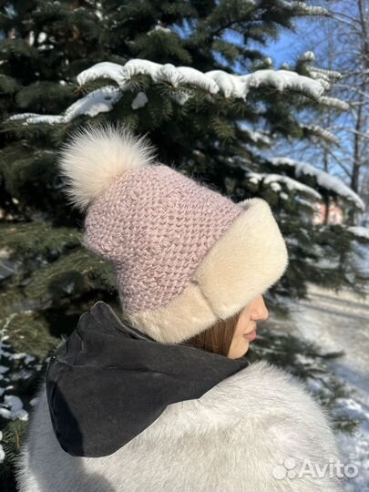 Шапка норковая женская