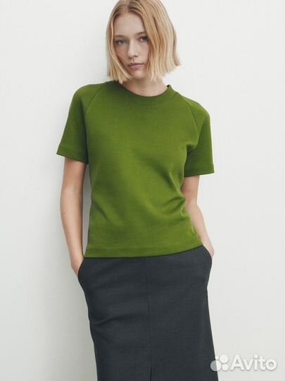 Вязанная футболка Massimo dutti