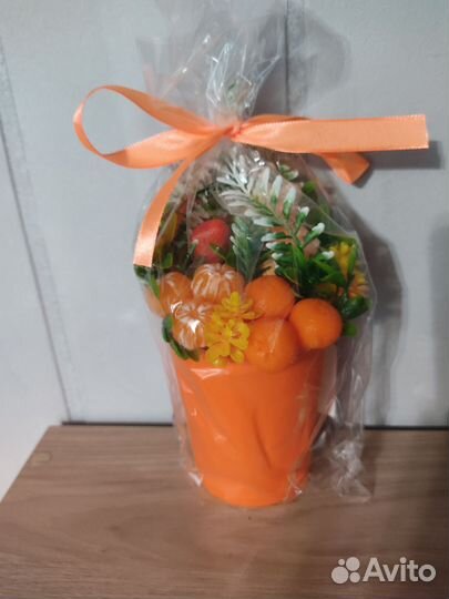 Мыло ручной работы, мандарины. Новое