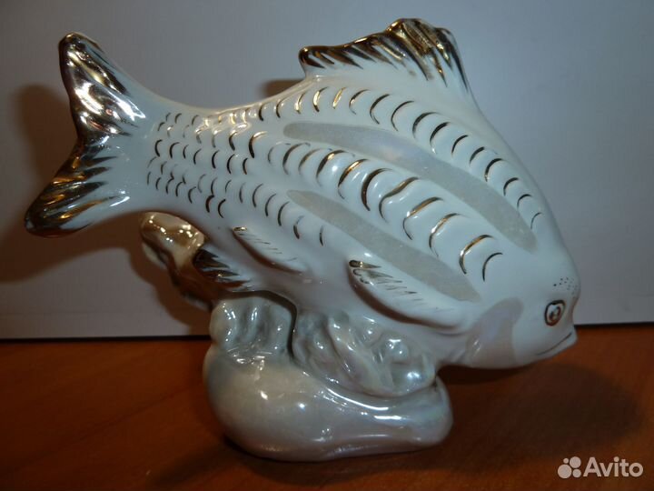 Статуэтка Рыба Карп Дулево 1958 год