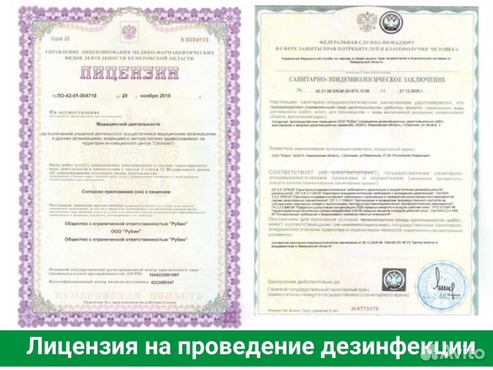 Уничтожение клопов тараканов Обработка от клещей