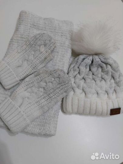 Комплект шапка, снуд и варежки