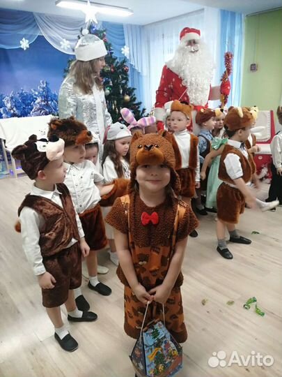 Новогодний костюм для мальчика 122 медведя