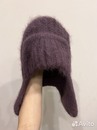 Шапка-ушанка женская из ангоры