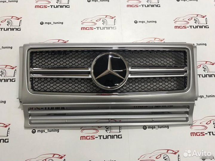 Решетка G-class G63 AMG Серая w463 (Дистроник)