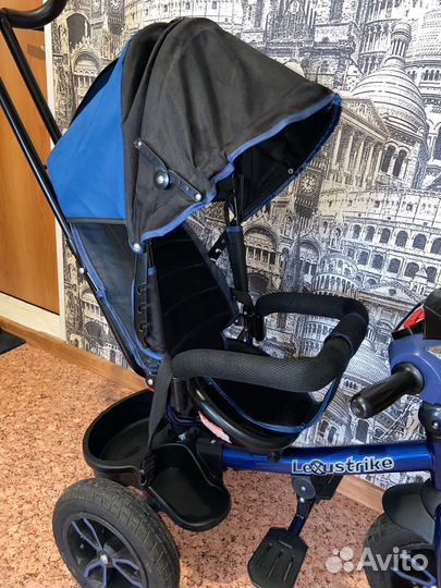 Детский велосипед трехколесный с ручкой