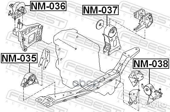 Опора двигателя NM-036