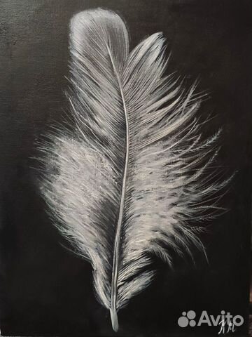 Картина Перышко 30х40см холст масло