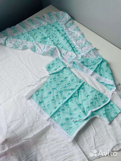 Новый детский летний комплект на выписку крещение