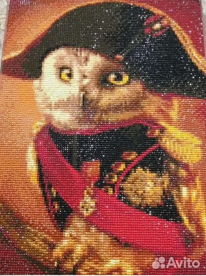 Алмазная мозаика на подрамнике 30*40 Филин