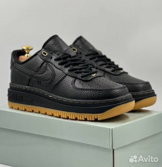 Классические Черные Nike Air Force 1 Low Luxe Gum