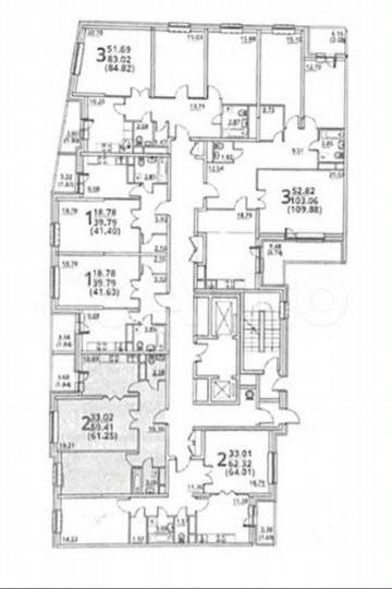 2-к. квартира, 61,8 м², 6/20 эт.