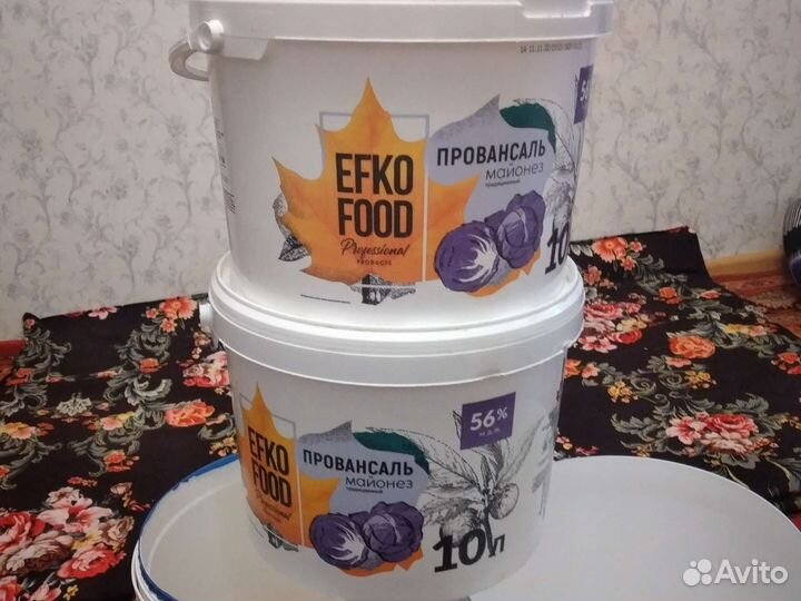 Ведро с крышкой 10л 5.7л ящики пластиковое банан