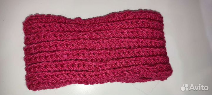 Повязка на голову вязаная