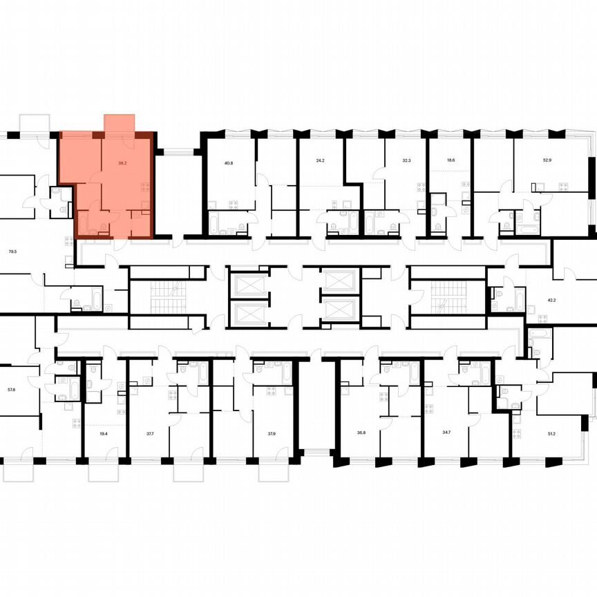 1-к. квартира, 38,2 м², 4/28 эт.