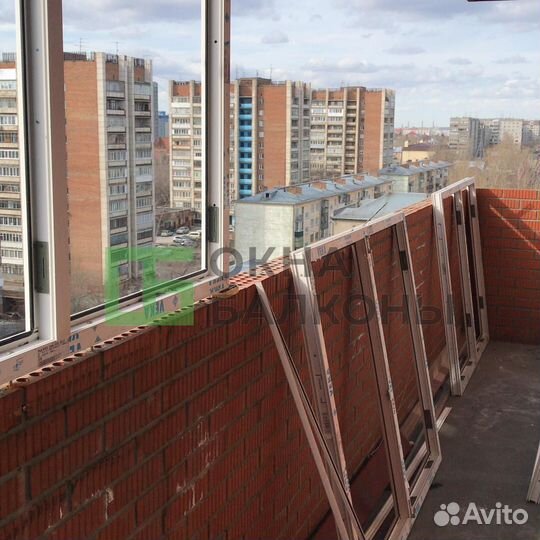 Остекление балконов. Окна пвх