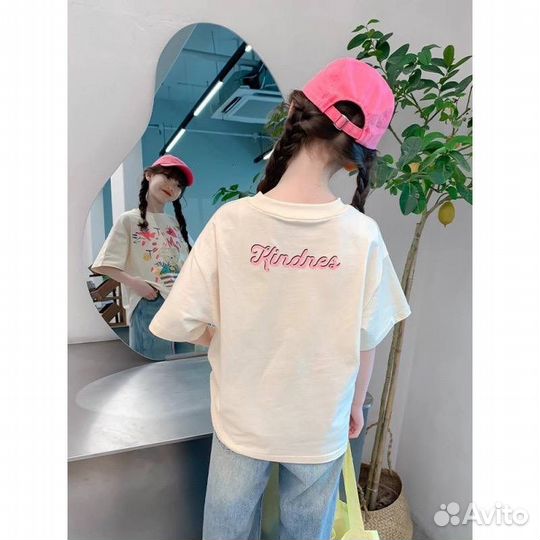 Футболка детская для девочки 122/128; 140/146