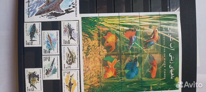 Альбом с марками рыбы