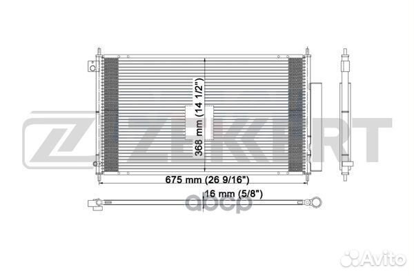 Радиатор конд. Honda Accord VII 03- mk-3046 Zek