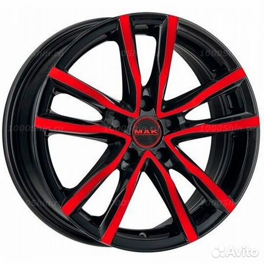 Диск 6,5*16 5*114,3 ET40 76 MAK Milano Black and Red