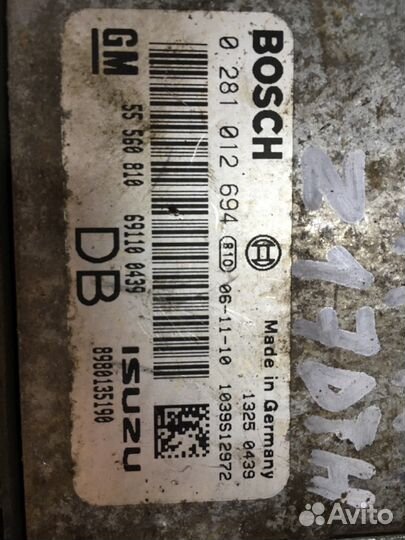 Эбу 0281012694 Opel Astra H 1.7cdti