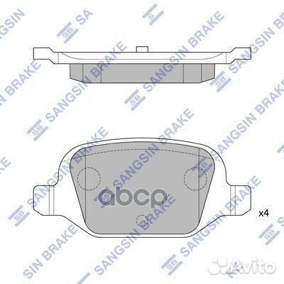 Колодки тормозные дисковые SP1823 Sangsin brake