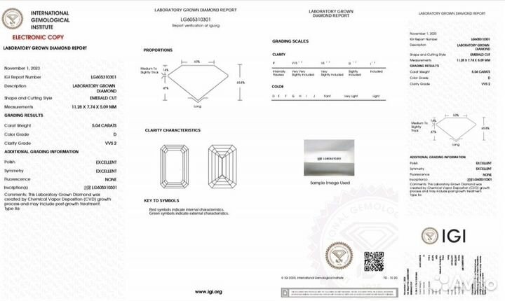 Золотое кольцо 5.06 карат, D, vvs2, IGI, CVD