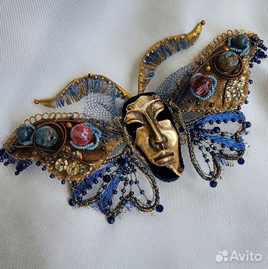 Броши Жук и Мотылек ручной работы