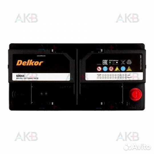 Аккумулятор автомобильный Delkor 60044 (100R 800A