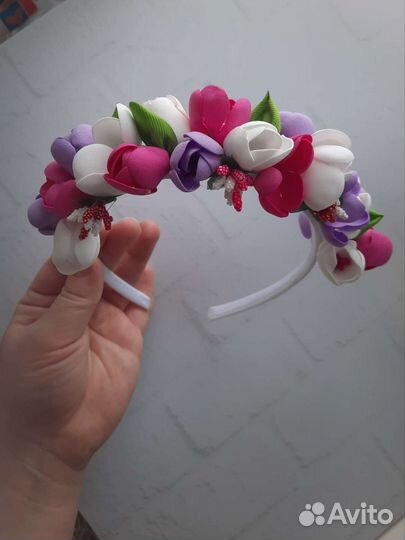 Ободок для волос ручной работы