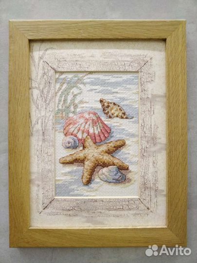 Картина вышитая крестом. Ручная работа