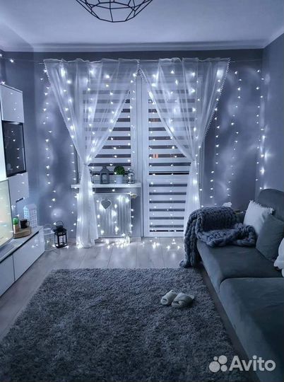 Бахрома уличная гирлянда 6-12-20-25 метров