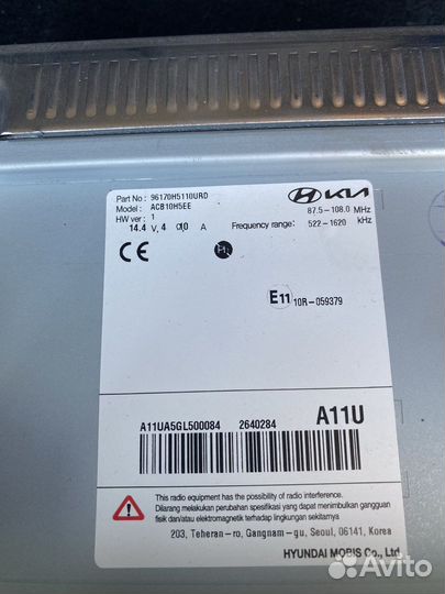 Магнитола hyundai solaris 2021