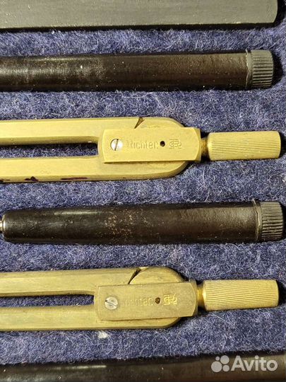 Старинная готовальня E.O.Richter& Co., начало хх в