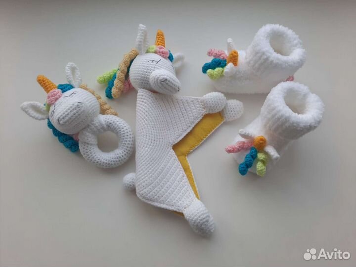 Пинетки+комфортер +погремушка