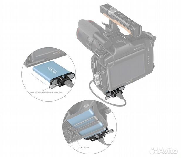 Фиксатор кабеля SSD диска SmallRig 3300 для bmpcc
