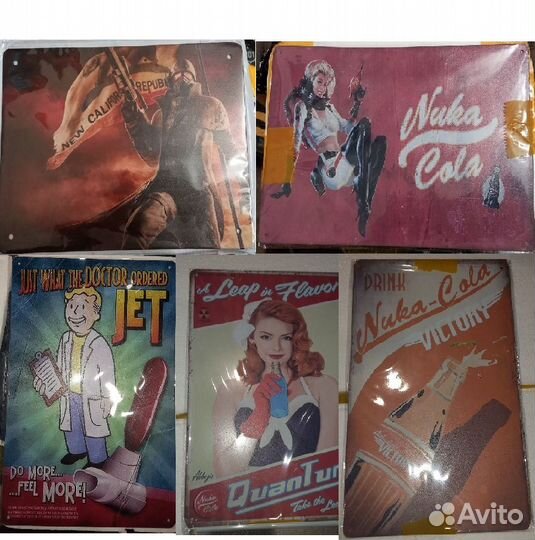 Металлические постеры Fallout 3,4