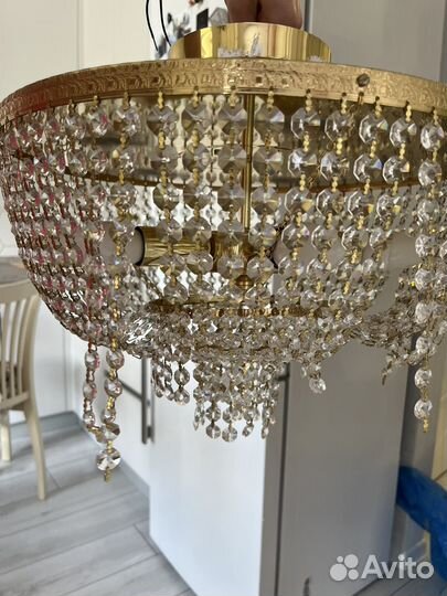 Люстра хрустальная чехия бу