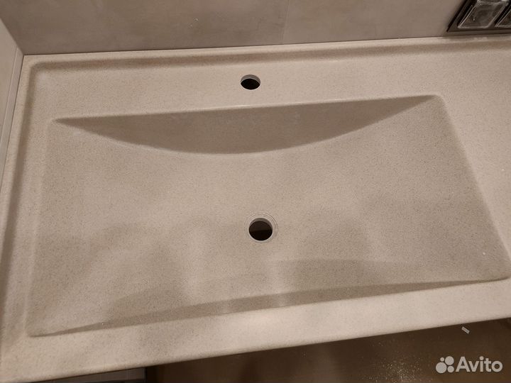 Столешница с интегрированной раковиной из камня м2