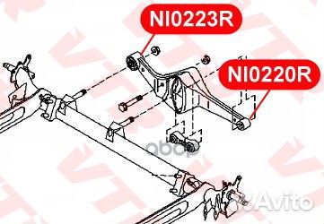 Сайлентблок рычага задней подвески, большой NI0