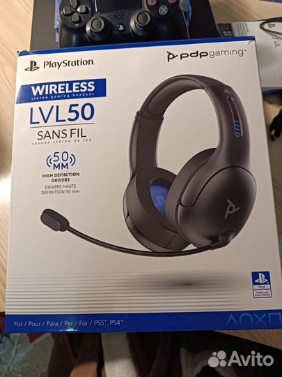 Оригинальные беспроводные наушники ps 4 5 LVL 50