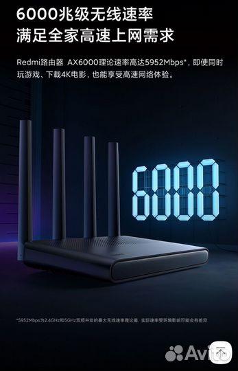 Мощный роутер Wi-Fi модель AX 6000