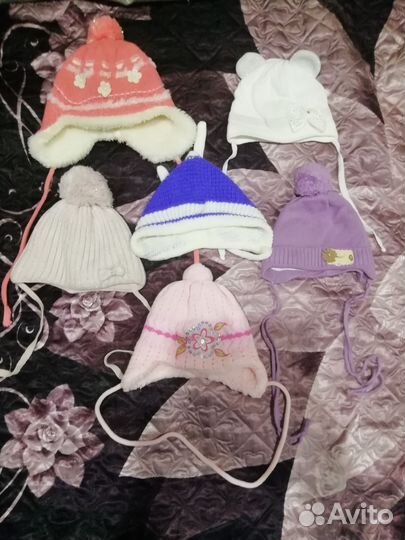 Шапки детские для девочки +ботиночки