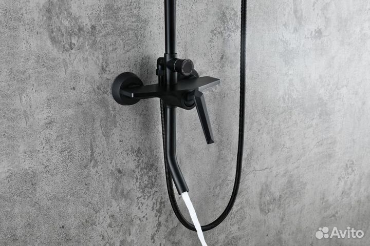 Душевая система Grocenberg GB7025BL Чёрный матовый