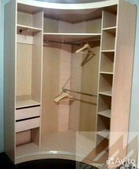 Радиусный угловой шкаф купе доставка
