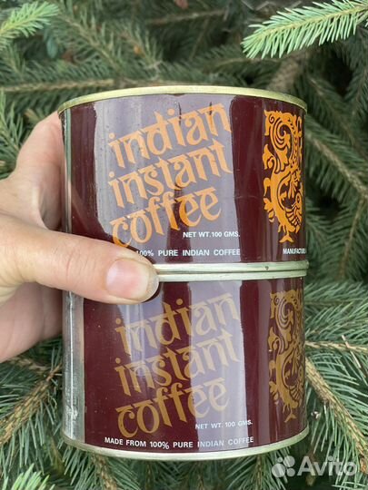 Индийский кофе в жестяных банках 1990 СССР