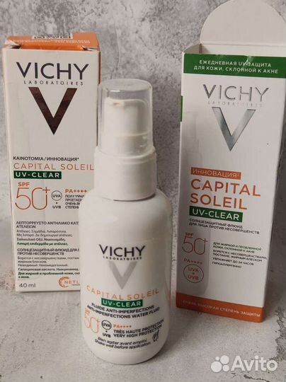 Солнцезащитный флюид Vichy spf50 для пробл.кожи
