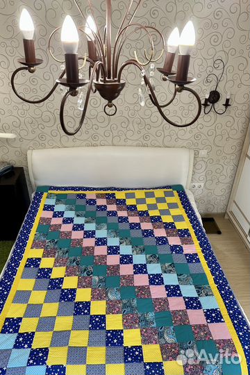 Одеяло покрывало подарок в стиле пэчворк