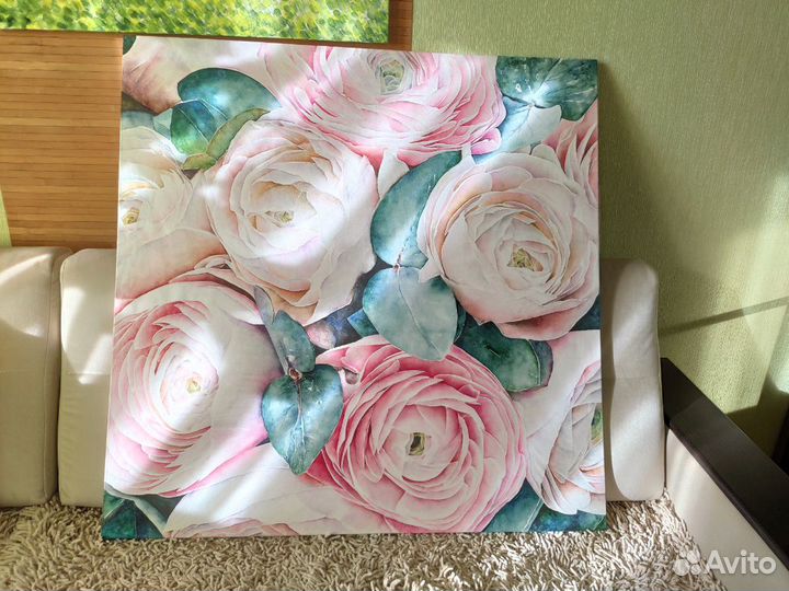 Картина для интерьера Счастье букета 100х100